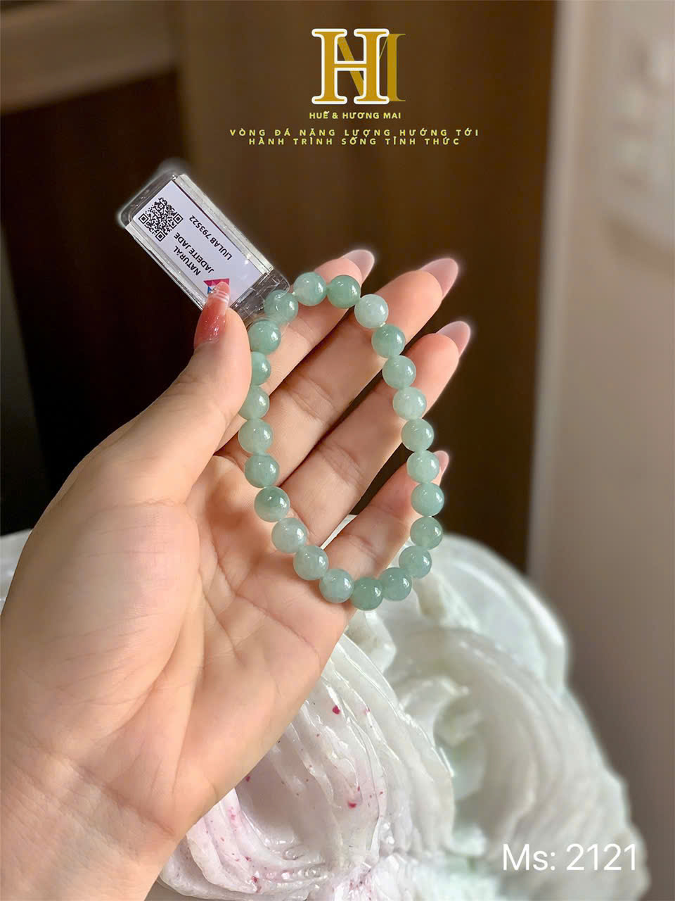 Vòng tay Ngọc Băng Nước Xanh - Image 2